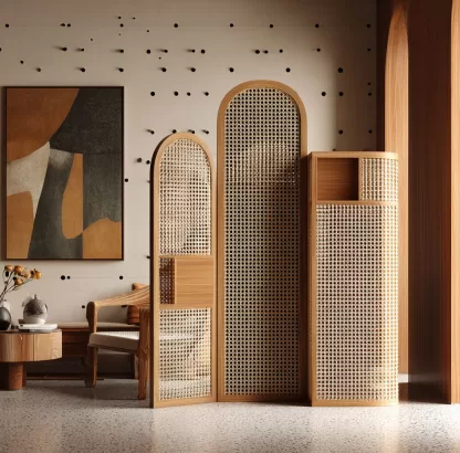 New Chinese-style creative solid wood screen for living room, tea room, study, high-end design sense screen, bedroom, entrance hall screen curtain