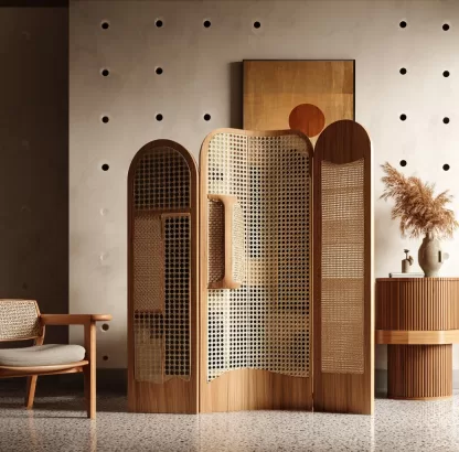 New Chinese-style creative solid wood screen for living room, tea room, study, high-end design sense screen for bedroom and entrance hall - Image 6