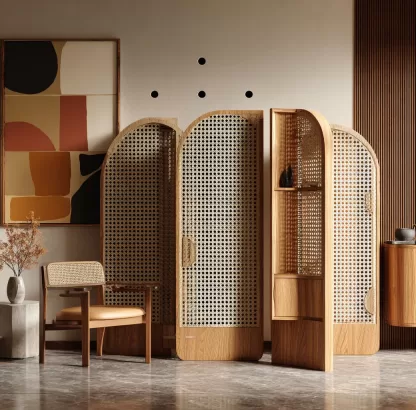New Chinese-style creative solid wood screen for living room, tea room, study, high-end design sense screen for bedroom and entrance hall - Image 8