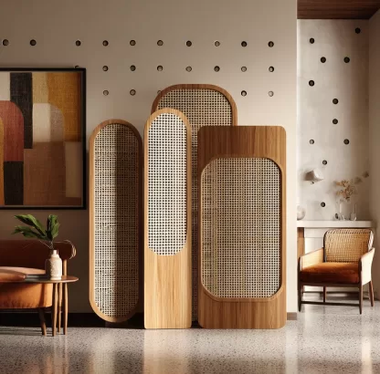 New Chinese-style creative solid wood screen for living room, tea room, study, high-end design sense screen for bedroom and entrance hall - Image 9