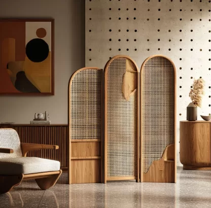 New Chinese-style creative solid wood screen for living room, tea room, study, high-end design sense screen, bedroom, entrance hall screen curtain - Image 6