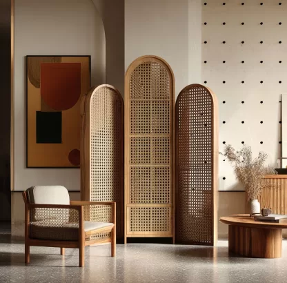 New Chinese-style creative solid wood screen for living room, tea room, study, high-end design sense screen for bedroom and entrance hall - Image 8