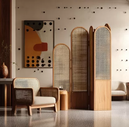 New Chinese-style creative solid wood screen for living room, tea room, study, high-end design sense screen for bedroom and entrance hall - Image 6