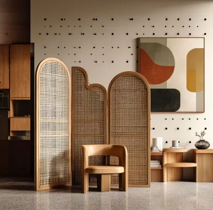 New Chinese-style creative solid wood screen for living room, tea room, study, high-end design sense screen for bedroom and entrance hall - Image 7
