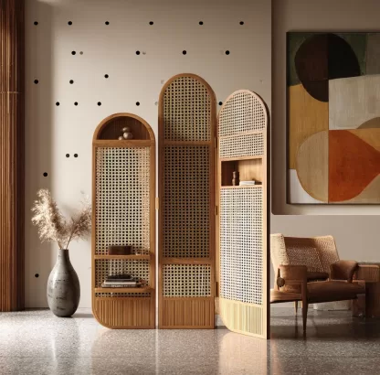 New Chinese-style creative solid wood screen for living room, tea room, study, high-end design sense screen for bedroom and entrance hall - Image 9