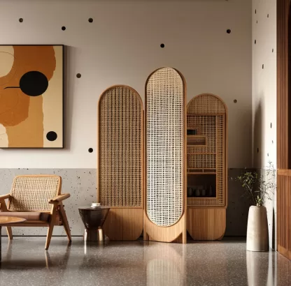 New Chinese-style creative solid wood screen for living room, tea room, study, high-end design sense, partition screen for bedroom and entrance hall - Image 9