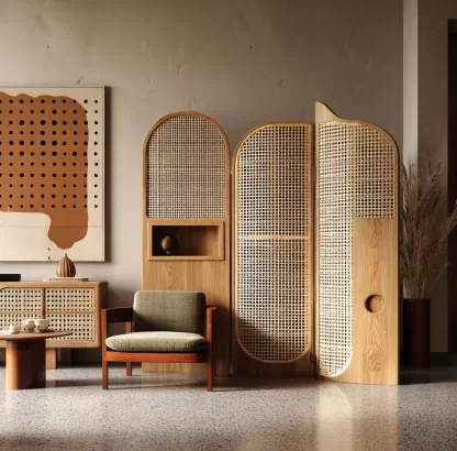 New Chinese-style creative solid wood screen for living room, tea room, study, high-end design sense, partition screen for bedroom and entrance hall - Image 8