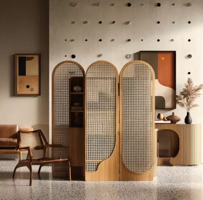 New Chinese-style creative solid wood screen for living room, tea room, study, high-end design sense screen for bedroom and entrance hall - Image 4
