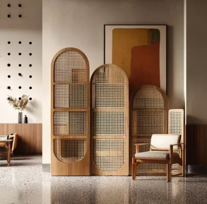 New Chinese-style creative solid wood screen for living room, tea room, study, high-end design sense screen for bedroom and entrance hall - Image 3