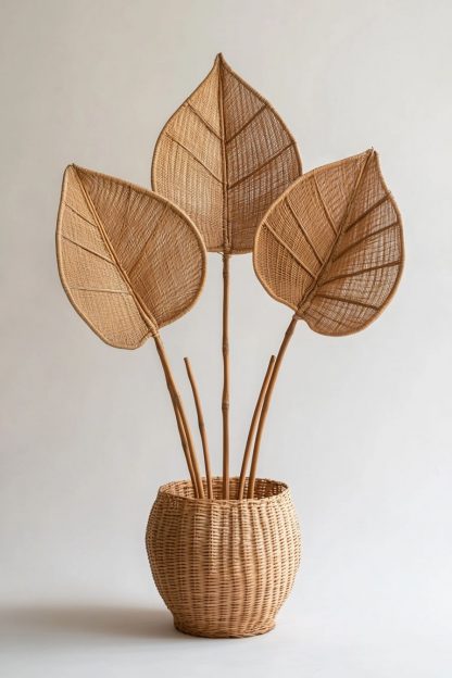 Wabi-sabi style hand-woven homestay bar counter, living room, bedroom decoration, tea room, dining room, petal-shaped creative lamps - Image 8
