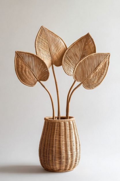 Wabi-sabi style hand-woven homestay bar counter, living room, bedroom decoration, tea room, dining room, petal-shaped creative lamps - Image 6