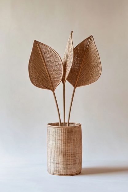 Nordic-style rattan leaf real flower living room tabletop and dining table decoration - Image 3