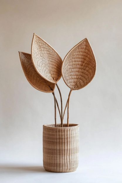 Nordic-style rattan leaf real flower living room tabletop and dining table decoration - Image 2