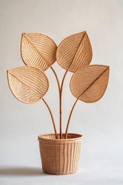 And leaf decorations are used for interior decoration of the living room dining table - Image 9