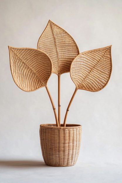 And leaf decorations are used for interior decoration of the living room dining table - Image 8