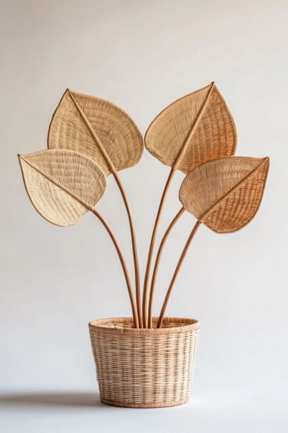And leaf decorations are used for interior decoration of the living room dining table