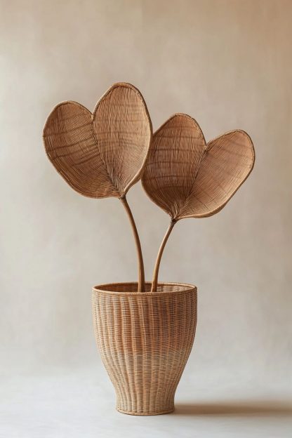 Rattan and bamboo woven baskets, vases, living room entrance, dining table decorations and ornaments - Image 4