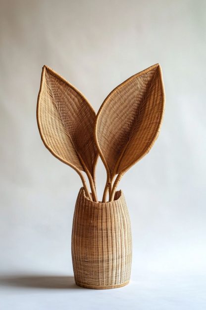 Rattan and bamboo woven baskets, vases, living room, entrance hall, dining table, modern decorative items, handicrafts - Image 8