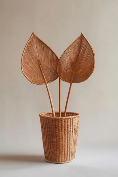 Nordic-style rattan leaf real flower bouquet for living room tabletop and dining table decoration - Image 7