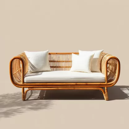 Outdoor sofa combination, casual rattan weaving, outdoor garden balcony, indoor living room, real rattan weaving sofa, hotel - Image 9