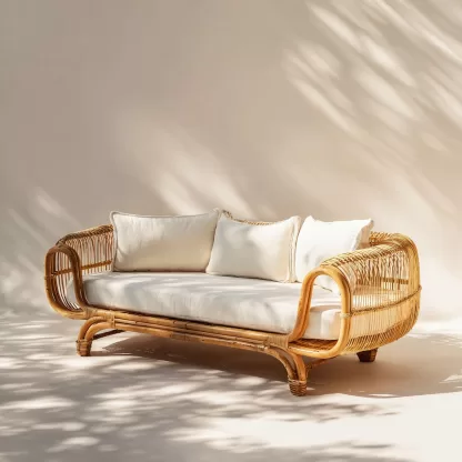 Outdoor sofa combination, casual rattan weaving, outdoor garden balcony, indoor living room, real rattan weaving sofa, hotel - Image 4