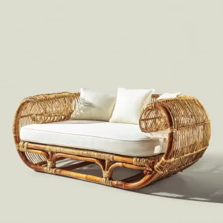 Outdoor sofa combination, casual rattan weaving, outdoor garden balcony, indoor living room, real rattan weaving sofa, hotel