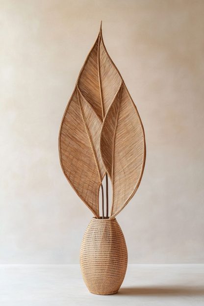 Wabi-sabi-style rattan decorative items for the living room, bedroom, study, homestay, tea room, and retro handcrafted art home decor - Image 9
