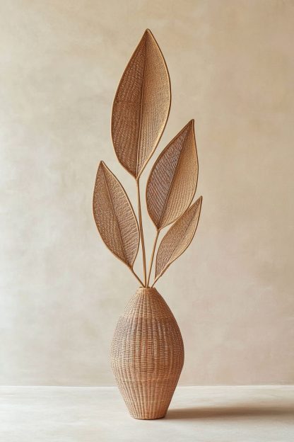 Wabi-sabi-style rattan decorative items for the living room, bedroom, study, homestay, tea room, and retro handcrafted art home decor - Image 8