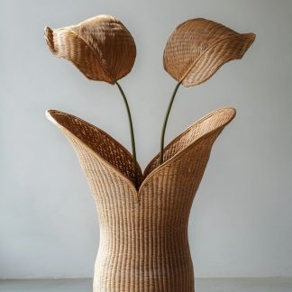 Rattan and bamboo woven baskets, vases, living room entrance, dining table decorations and ornaments