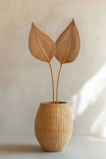 Wabi-sabi-style rattan decorative items for the living room, bedroom, study, homestay, tea room, and retro handcrafted art home decor