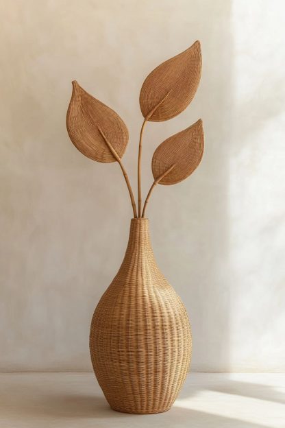 Wabi-sabi-style rattan decorative items for the living room, bedroom, study, homestay, tea room, and retro handcrafted art home decor - Image 4