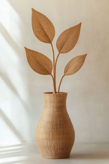 Wabi-sabi-style rattan decorative items for the living room, bedroom, study, homestay, tea room, and retro handcrafted art home decor - Image 3