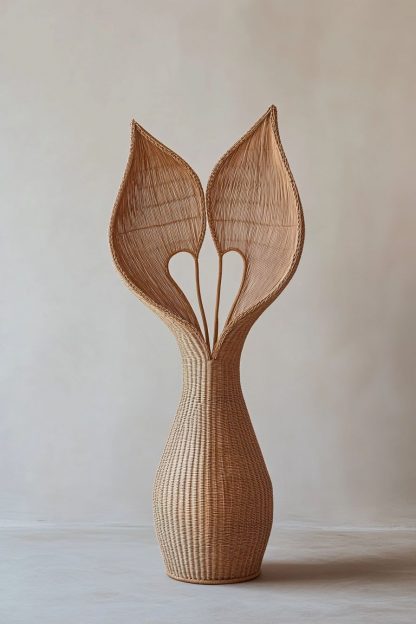 Rattan and bamboo woven baskets, vases, living room, entrance hall, dining table, modern decorative items, handicrafts - Image 3