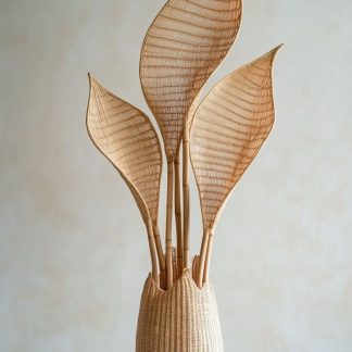 Nordic-style rattan leaf real flower bouquet for living room tabletop and dining table decoration
