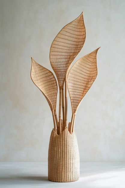 Nordic-style rattan leaf real flower bouquet for living room tabletop and dining table decoration