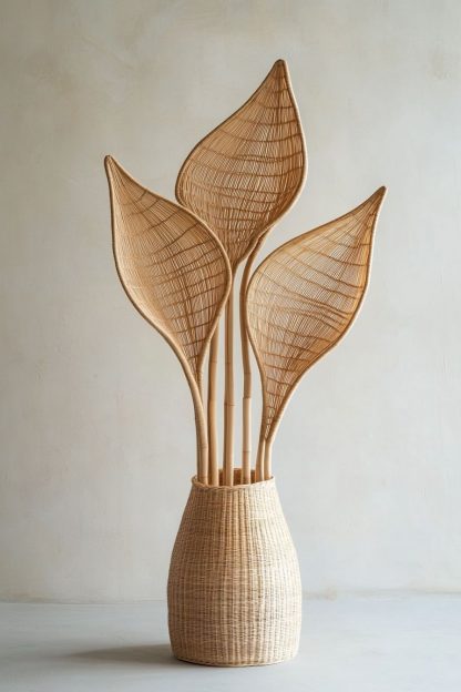 Nordic-style rattan leaf real flower bouquet for living room tabletop and dining table decoration - Image 3