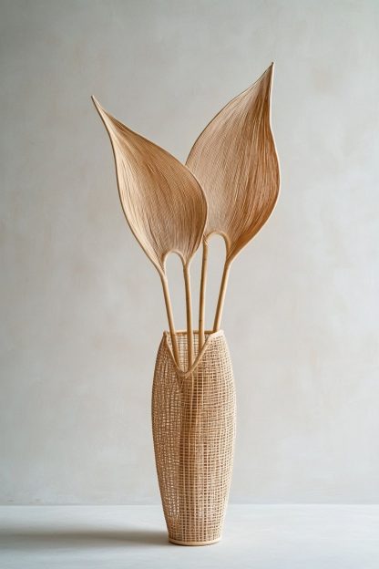 Nordic-style rattan leaf real flower bouquet for living room tabletop and dining table decoration - Image 2