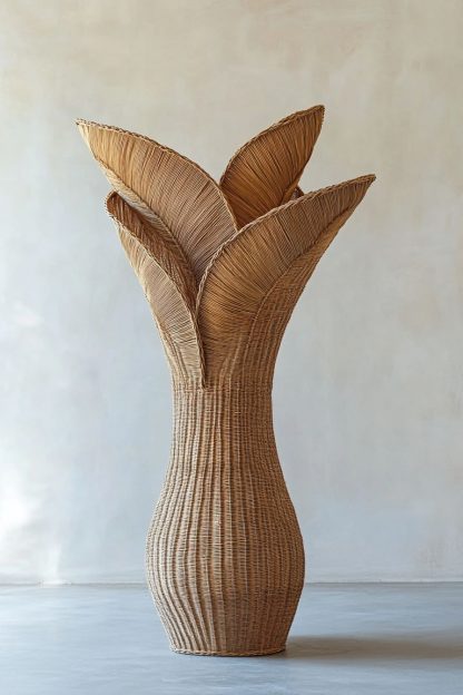 Wabi-sabi-style rattan and bamboo woven living room entrance dining table decorative items - Image 7