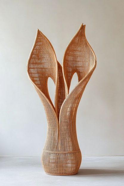 Rattan and bamboo woven baskets, vases, living room entrance, dining table decorations and ornaments - Image 7