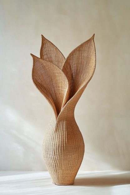 Wabi-sabi-style rattan and bamboo woven living room entrance dining table decorative items - Image 5