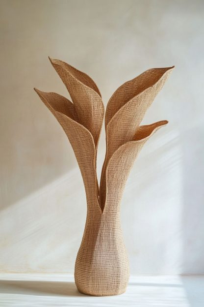 Wabi-sabi-style rattan and bamboo woven living room entrance dining table decorative items - Image 3