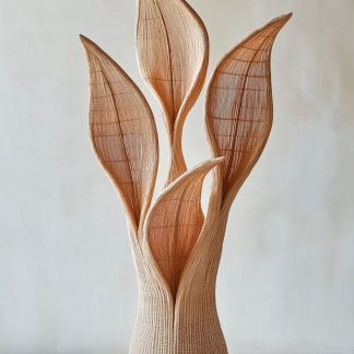 Rattan and bamboo woven baskets, vases, living room entrance, dining table decorations and ornaments
