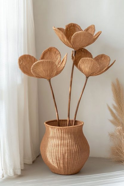 A modern and simple living room, a French retro dining table, a Nordic vase decoration, and a portable shopping basket for the entrance hall - Image 4