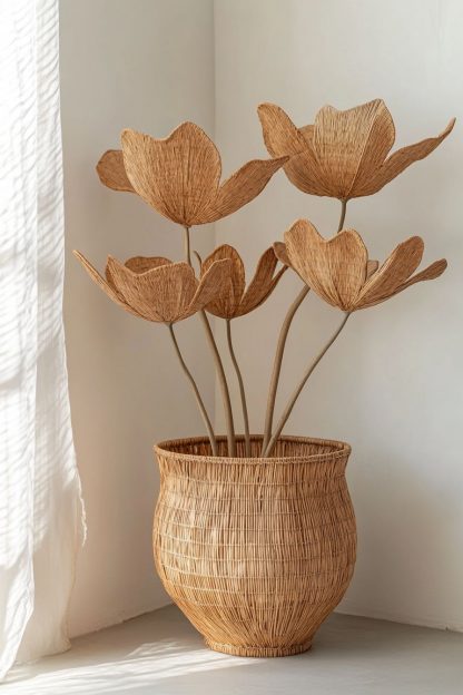 A modern and simple living room, a French retro dining table, a Nordic vase decoration, and a portable shopping basket for the entrance hall - Image 2