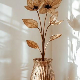 The Nordic-style real flower bouquet for the living room and dining table decoration creates a country-style home atmosphere