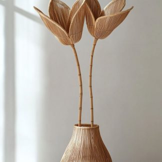 Hand-woven entrance hall ornaments, rattan and bamboo woven baskets, vases, living room entrance hall dining table decoration ornaments