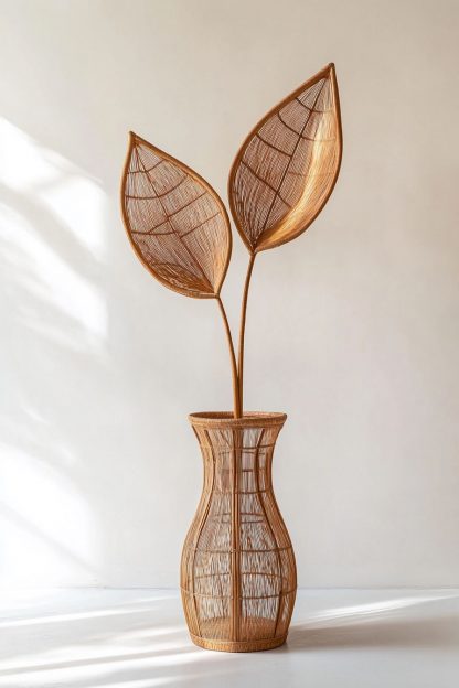 Exquisite real flower arrangements made of rattan for wabi-sabi style dining tables, living rooms and homestays - Image 9