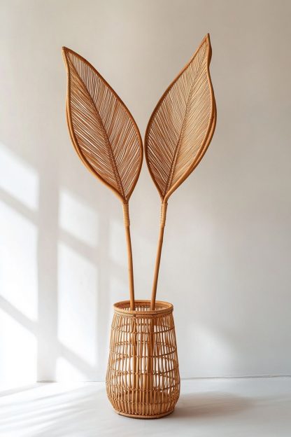 Exquisite real flower arrangements made of rattan for wabi-sabi style dining tables, living rooms and homestays - Image 8