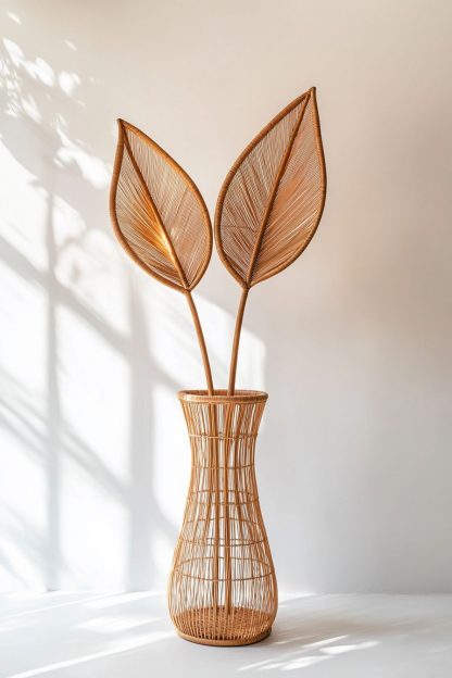 Exquisite real flower arrangements made of rattan for wabi-sabi style dining tables, living rooms and homestays - Image 6