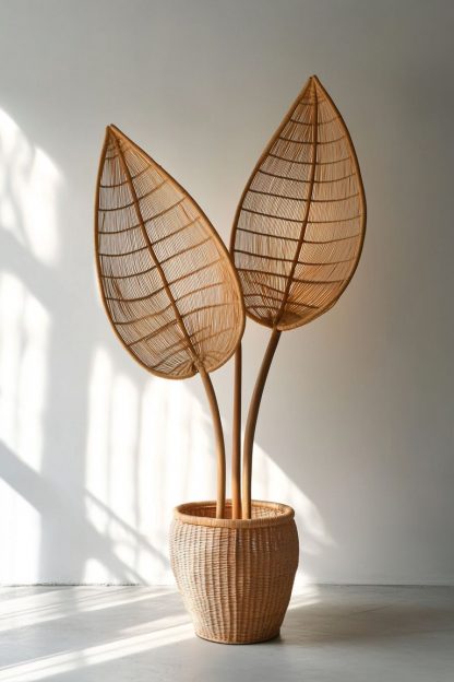 New Chinese-style ironwork banana leaf wall decorations and wall hangers, metal wall decorations, creative wall decorations for Southeast Asian entrance halls